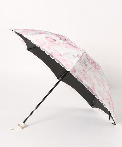 晴雨兼用 レース レイヤード 遮光 折りたたみ傘