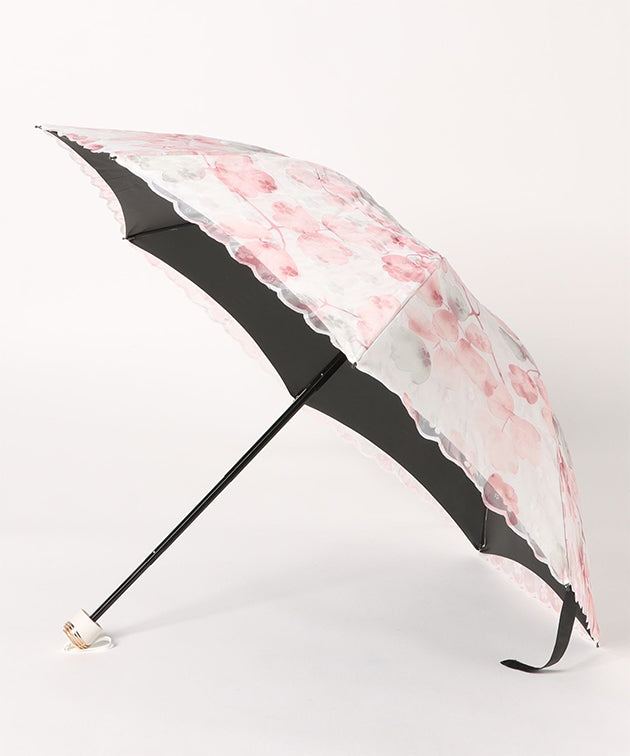 晴雨兼用 レース レイヤード 遮光 折りたたみ傘