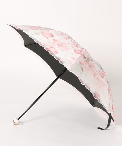 晴雨兼用 レース レイヤード 遮光 折りたたみ傘