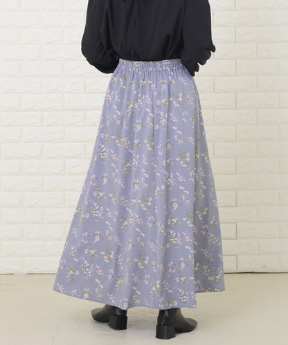 フラワー柄 ロングスカート