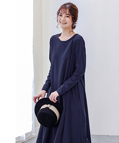 ゆったりロング長袖Ｔシャツワンピース