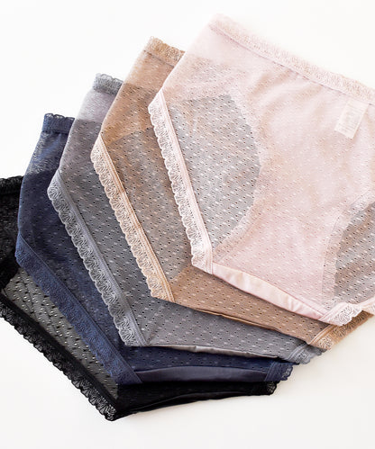 【5色組】セットでお得♪レディース サテンレースショーツ 5色5枚セット