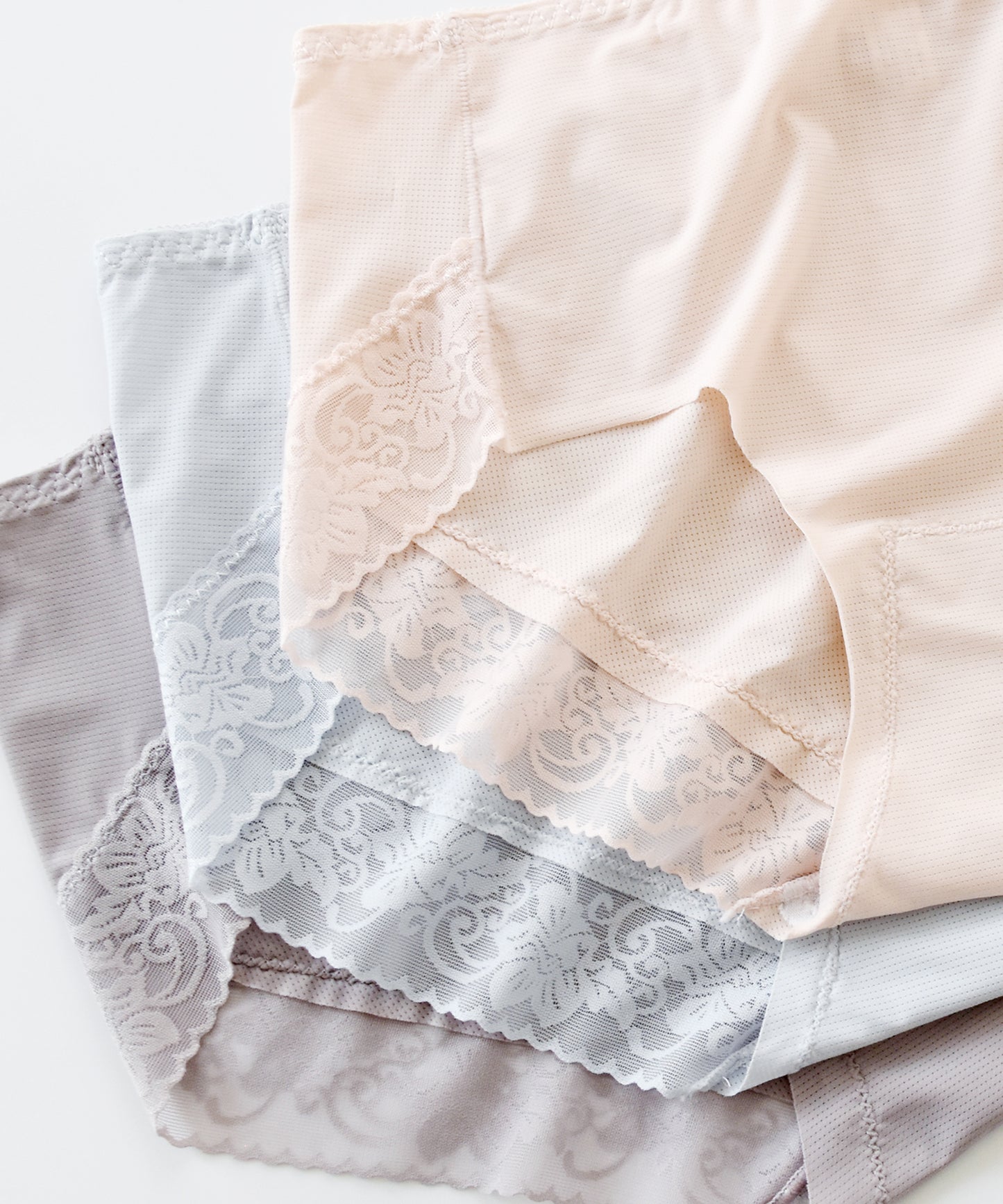 【5色組】セットでお得♪ショーツ 5色5枚セット さわやかなメッシュ生地のシルクタッチレースショーツ