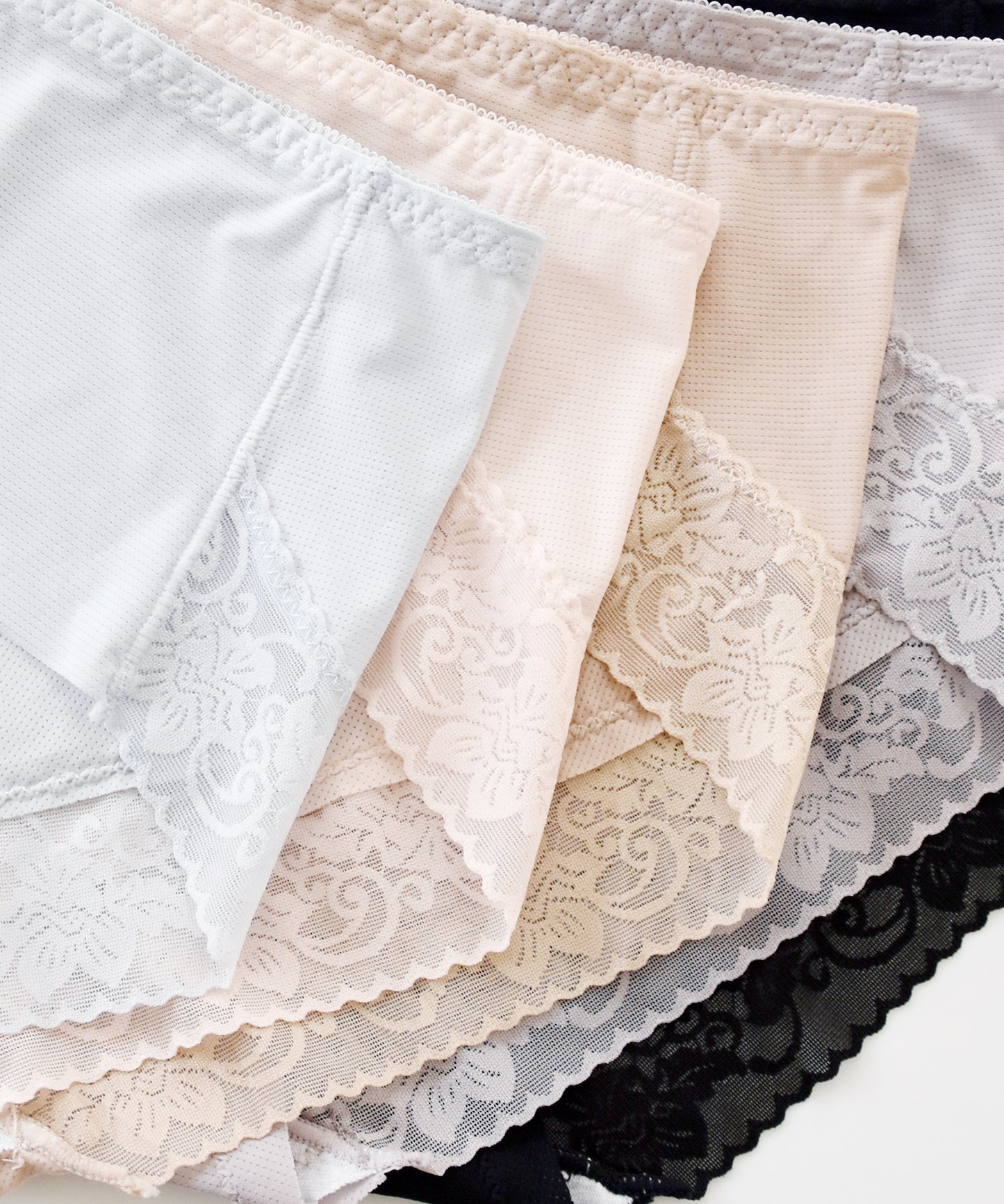 【5色組】セットでお得♪ショーツ 5色5枚セット さわやかなメッシュ生地のシルクタッチレースショーツ