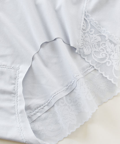 【5色組】セットでお得♪ショーツ 5色5枚セット さわやかなメッシュ生地のシルクタッチレースショーツ