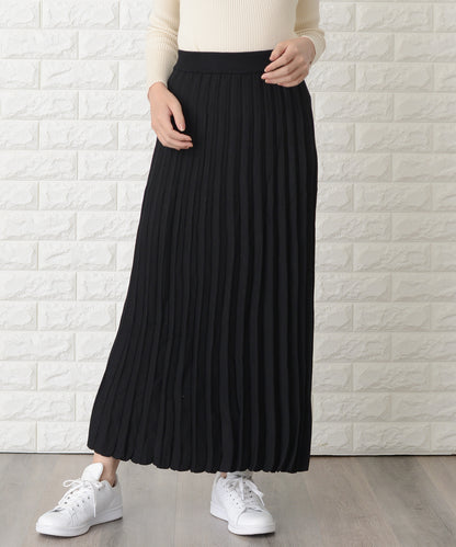 ニットプリーツロングスカート